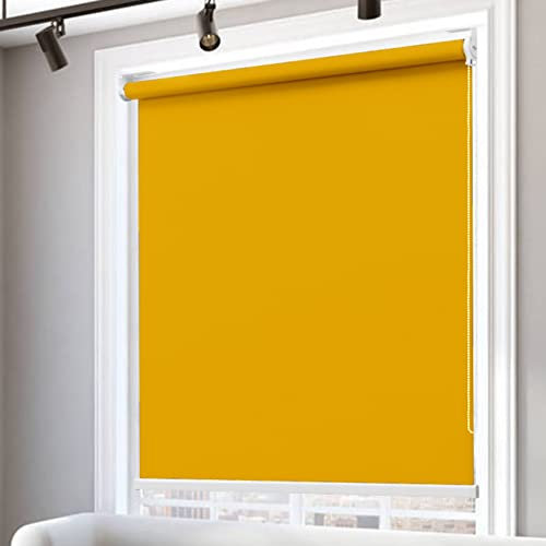 RYNS Verdunkelungsrollo Seitenzugrollo 135x350cm Doppelrollo verdunkelnd Wandmontage Doppelrollo Kassettenrollo Doppelrollo Klemmrollo für Fenster/Türen Zebrarollo, Creme Farben