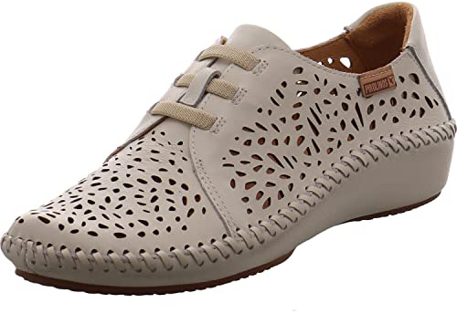 Pikolinos P. Vallarta Zapatos Planos Mujer | en Cuero | con Elástico en Color Blanco