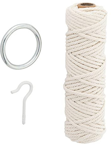 National Hardware Kit de colgador de plantas de macramé colgante, maceta colgante de interior con ganchos soporte maceta y accesorios para colgar, sin borlas