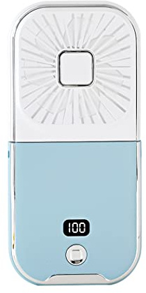 Desk Fans,Hands Free Portable USB Rechargeable Foldable Mini Fan with Mobile Phone Holder Multi-Functional Personal Fan Perfect for Travel Sports Office and Outdoor (Blue)