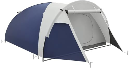 Outsunny Tente de Camping 3/4 Personnes dôme légère, Facile à Monter