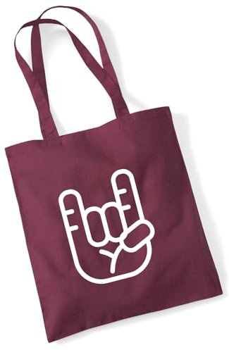 Huuraa sac en coton Fourchette à frites Sac Cadeau Shopping Bordeaux 10 Litres Coton Fourchette à frites Surprendre