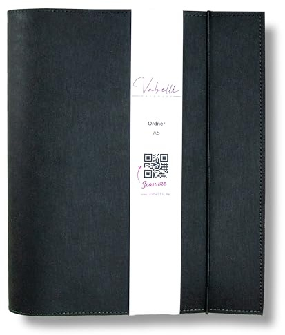 Ringbuch, schwarz, A5, Personal, A6, 2-fach und 6-fach Ringbuch, SnapPap im Set mit 60 Blättern, 120g Papier, dots oder blanko, handmade