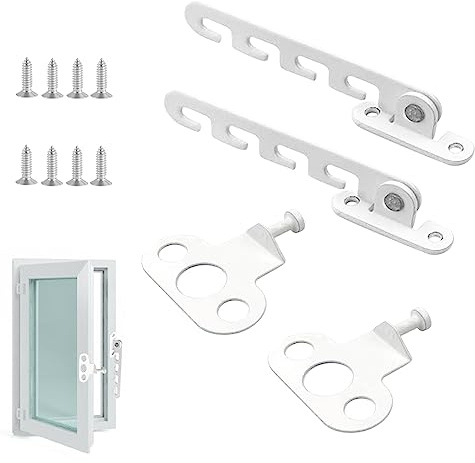 Vasemele 2 Set Zuschlagschutz Fensterriegel Fenster Offnungsbegrenzer Kippfenster Kippregler Fensterfeststeller Set Fenster Kipp Regler Flügelfenster Zuschlagschutz Kippfensterschutz