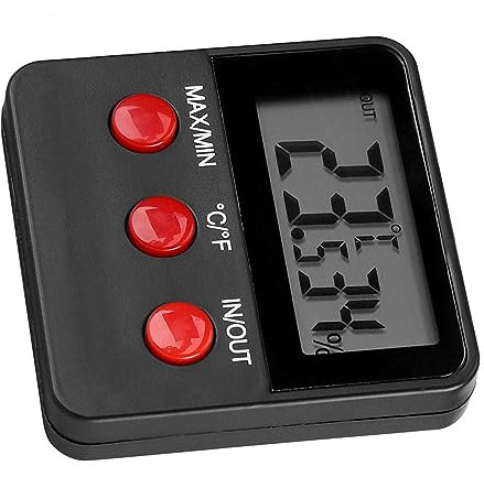 Termometro digitale LCD, igrometro, misuratore di temperatura e umidità per l'incubatrice di uova e l'allevamento di animali domestici, igrometro per ambienti e misuratore di umidità, misuratore di te