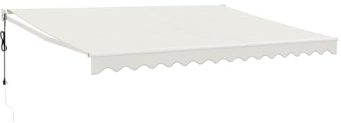 vidaXL Tenda Sole Automatica Retrattile Crema 4x3 m