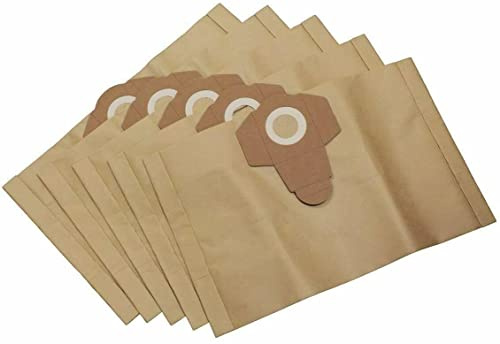 Find a Spare 5x Pack Paper Dust Bags For EINHELL BT-VC 1115 DRAPER SWD1200 WDV20ASS 30L Wet And Dry Series Vacuum Hoover Cleaner
