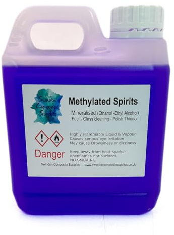 Swindon Composite Supplies : Methylated Spirit Camping Fuel Industrial Solvent 1000ml (1 Litre))