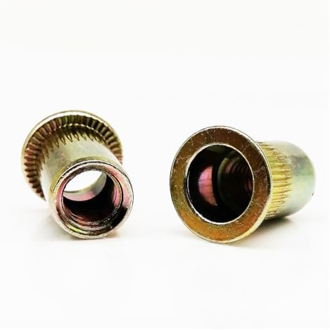 10/20 Stück Karbonstahl Flachkopf Metrisches Gewinde Blindnietmutter Einsatz Rivnut Nutsert M3 M4 M5 M6 M8 M10 M12 Schraube B (Size : 20pcs M8)
