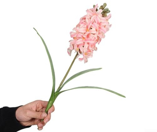 SPORTARC Fleurs de jacinthe artificielles, fleurs artificielles 3D à la main pour la maison, le jardin, les fêtes, la décoration de mariage (rose clair)