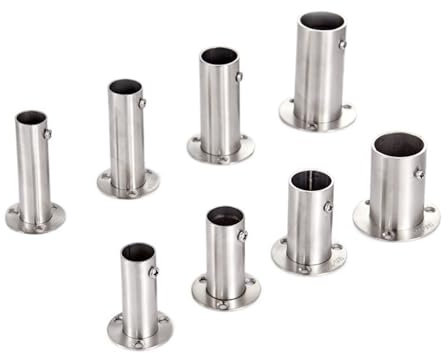 Flansch 2 Stück 201 304 Edelstahl 60 mm 80 mm hoch hoch Flanschhalter Halterung Schrankstange Wand Boden 19 mm 22 mm 25 mm 32 mm Rohr(32mm H60mm,201 Stainless Steel)