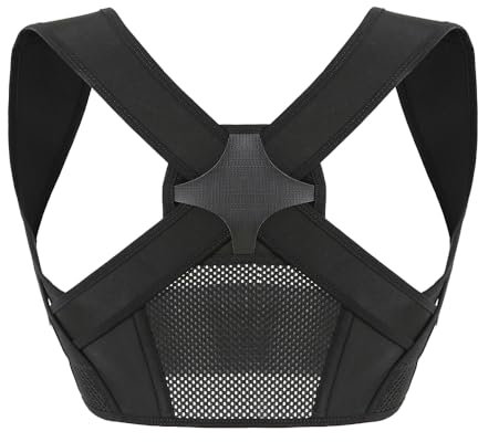 FDEETY Correttore Posturale Schiena Traspirante Regolabile Supporto Spalle Fascia Postura Ortopedica Raddrizzaspalle Tutore Lombare