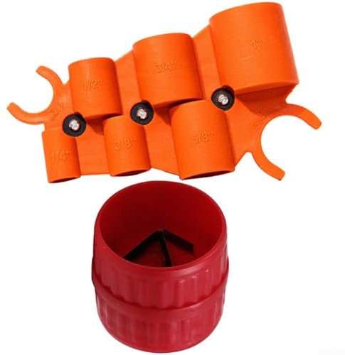 YUANGANG Depth Gauge And Pipe Deburring Tool Kit Reamer Pipe Tubing Chamfer Tool For Plumbing Precise Measurements Efficient Pipe Finishing Compatible With Copper PEX CPVC Pipes