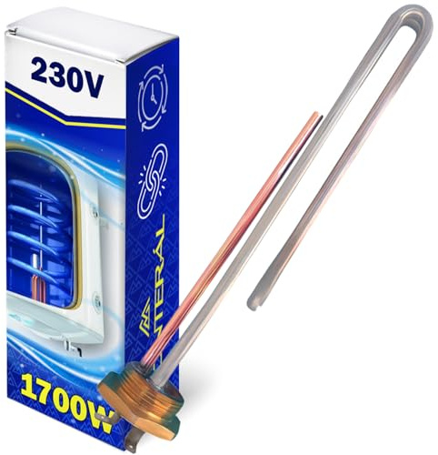 Resistencia Calentar Agua 230V 1700W con Rosca Interior y Longitud 180 mm - Garantía de 10 Años - MONTERAL