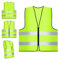 Chaleco Reflectante 4 Piezas - Chaleco Reflectante Homologado, Poliéster, Alta Visibilidad, Bandas Reflectantes, Para Seguridad Vial, Construcción, Ciclismo Nocturno(Amarillo) (Modelo de malla)