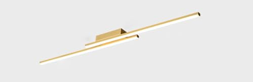 Lámpara de Techo de Tira de latón nórdico, lámpara de Comedor para el hogar, luminaria LED suspendida de 12 W, 16 W y 20 W, lámpara Minimalista para Sala de Estar, guardarropa, Pasillo, Entrada,