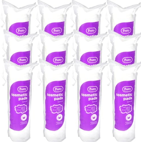 960 Cotton Wool Pads for Face – Rounded Cotton Pads Makeup Remover Discs – 100% Pure Corton Pads for Nails, Baby, & Skincare – Lint-Free Cleansing Pads for Makeup & Nail Varnish Remover