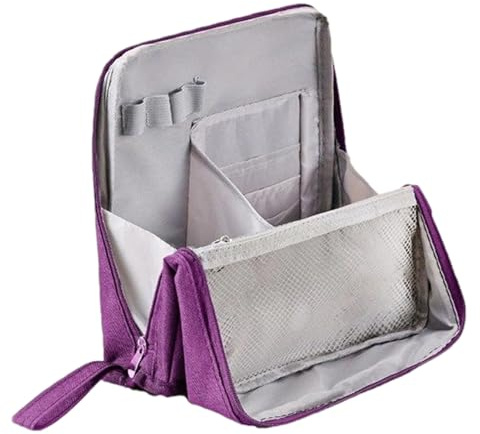 Make-up-Reisetasche, wasserdicht, große Kapazität, große Kulturtasche, Reisebehälter für Shampoo, Conditioner, Haarspray, Sonnenschutz, violett, Refer to description, Unisex
