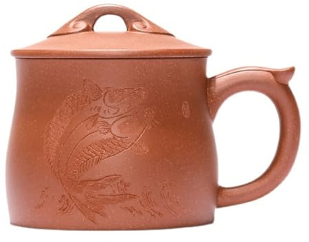 IMEITE Tasses À Matcha Tasse à eau potable domestique Tasse à thé faite à la main Sable violet Grande capacité Tasse à thé originale for hommes avec couvercle 500ML Service À Thé Avec Infuseur