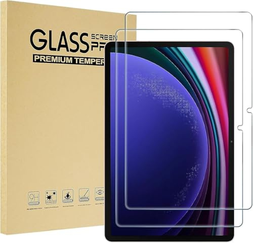 TXWLLIU 2 stycken skyddsfilm för Samsung Galaxy Tab S9 11 tum och Galaxy Tab S10 Lite/S10 FE/S9 FE 10,9 tum, 9H härdat skärmskydd, klart