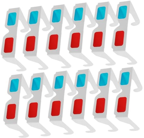 Gafas Anaglifo 3D de Papel Rojo Azul, 70 Piezas para TV