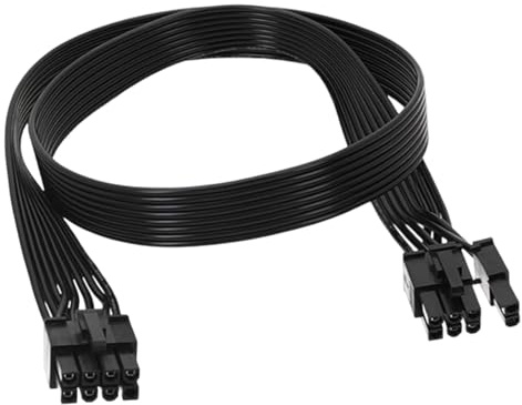 EuSupNova Cable de Alimentación para GPU de 8 Pines, Cable Macho ATX de 8 a 6+2 Píns compatible con Seasonic, 8 Pin Pcie Cables Para Fuentes De Alimentación Modulares, 60cm