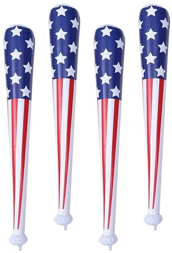 CTIRCHIU 4 Pezzi Mazza da Baseball Gonfiabile in Pvc Design Speciale per Feste a Tema e Gadget Feste Decorazioni la Festa Indipendenza