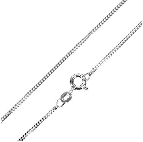 Kette Halskette Silberkette 925 Silber Damen Panzerkette 2 x diamantiert für Frauen Länge 45 cm x 1.4 mm Anhängerkette Silber