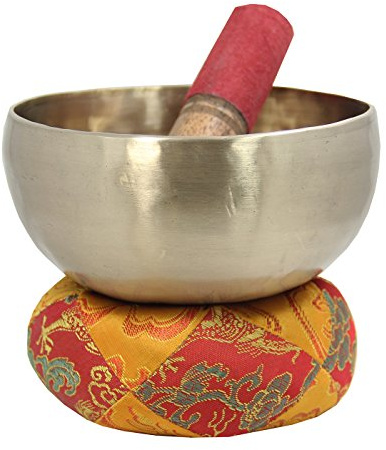 Handgefertigt, Zen 12,7 cm Klangschale/Klöppel/Seide Kissen Set