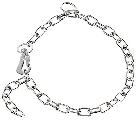 Sprenger CR Kettenhalsband Mediumkette mit 1 Ring und 1 Sprengerhaken Stahl verchromt 3 mm für Hunde bis 45 kg (45 cm)