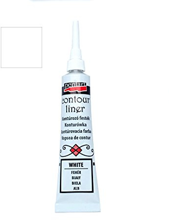 Zita's Creative Konturenfarbe universell 20ml - weiß, Konturenpaste, Bastelfarbe, Acrylfarbe