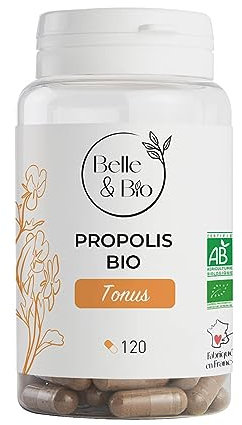 CURE SAISONNIÈRE & TONUS - Propolis Bio certifiée Ecocert - 120 gélules - Cure 1 mois - Complément Alimentaire BELLE&BIO - Fabriqué en France