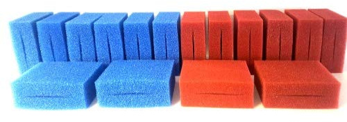 Pondlife Filterschwamm Ersatz-Set für Oase Biotec 12 / 8X blau + 8X rot