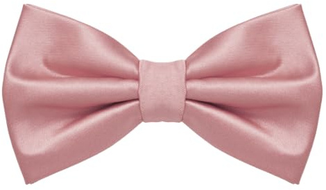 MASADA Herren Fliege Seidenlook, stufenlos verstellbar, handgefertigt, Hakenverschluss - 12 x 6 cm 100% Polyester