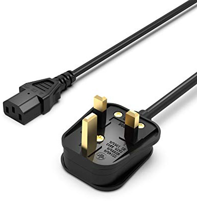 Superer 1.2M UK Power Cable, BS1363 to IEC C13 3 Pin Power Cord