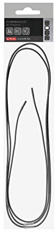 herlitz 50033829 - Juego de gomas elásticas para my.book flex (A4, 1 unidad), color gris