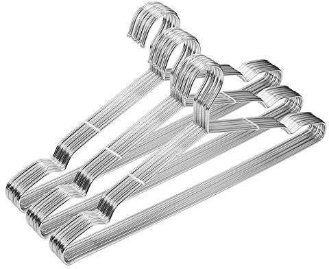 Metal Hangers Clothing Heavy Duty for Closet 30 Pack Stainless Steel Wire Hangers 16.5in by WYCQKL