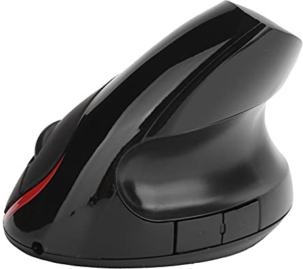 Souris Verticale Optique, Souris sans Fil de Jeu 5D 2e Génération à Droite, 1600DPI 2.4G Ergonomique, pour Jeu/Bureau/Maison(Black)