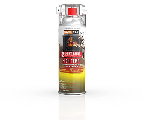 SAMURAI 2-Part Spray Paint for Household - High Temp (Black, Pack of 1 Can)