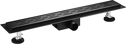 Aloni Duschrinne Ablaufblende Standard Schwarz matt 80 cm