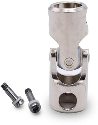 Joint de cardan femelle, Genouillère d'entraînement pour manivelle de volet roulant, couleur nickel acier - Rotule d'articulation ⌀ 12 mm - En acier pour store et volet roulant - Fabrication française