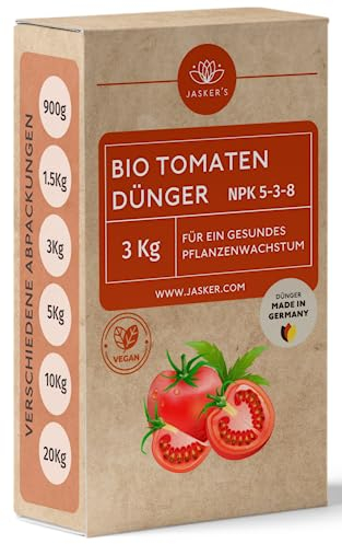 Bio Tomatendünger Langzeit 3 Kg - 100% Organischer Langzeitdünger mit Calcium & viel Kalium - Kalium Dünger - Bio Dünger Tomaten - Tomaten Dünger - Tomatendünger bio - Kaliumdünger