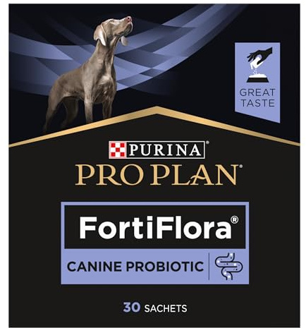 Pro Plan Forti Flora, Ergänzungsfuttermittel für Hunde zur Unterstützung der Darmgesundheit, Mit Probiotika, 30x1g