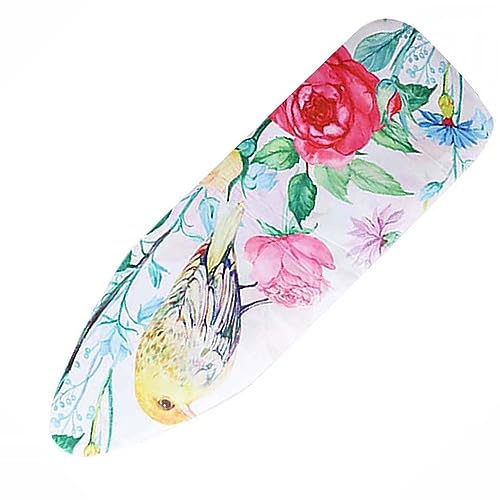 JoboJi Copriasse da Stiro Termoriflettente 122x38cm Foderina da Stiro per Ferro da Stiro Resistente alle Macchie, Resistente, Copriasse da Stiro(Yellow Bird)