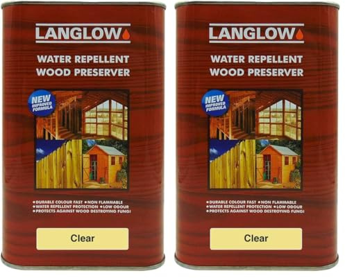 Palace 1101500 Langlow Wood Preserver, Clear, 1 Litre (Pack of 2)