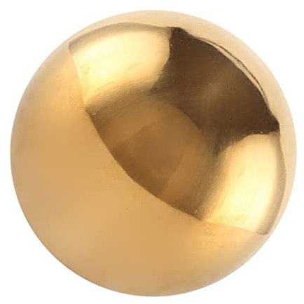 Supvox Edelstahl Gartenkugel Gold Reflektierender Ball mit Hochglanzpolierter Oberfläche Gartenkugeln für Außen Winterfest für Garten und Rasen