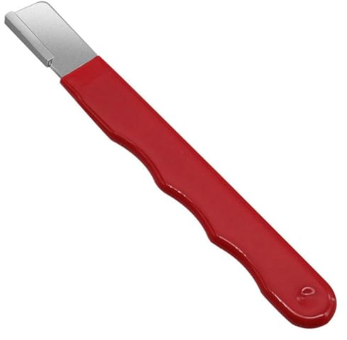 Desikixudy Cuchillo de Metal Piedra de Afilar de Poda Cizalla de JardíN de Mano Tijeras Afilador Herramienta de Molienda PortáTil Rojo