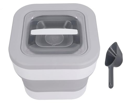 GLOGLOW Contenedor Plegable de Comida para Perros, Capacidad de 27.5 Libras, Contenedor Hermético de Viaje para Alimentos para Mascotas, Contenedor de Almacenamiento de Alimentos para