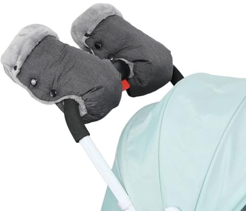 JUMUAO Kinderwagen Handwärmer,Handschuhe Stroller,Handmuff mit Flanell Innenseite,Atmungsaktiv Wasserdicht und Winddicht Kinderwagenmuff,Universalgröße für Kinderwagen Buggy, Radanhänger