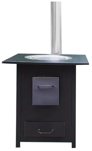 Stufa a Legna in Ghisa Stufa a Legna Portatile Mobile Senza Fumo a Risparmio Energetico Adatta per Il Riscaldamento Interno ed Esterno per Cucinare Ogni Giorno(42 * 42 * 45)